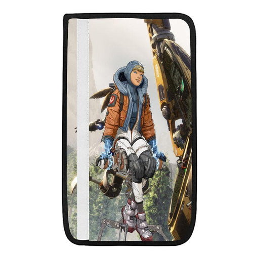 futuristic graphic wattson apex legends Car seat belt cover