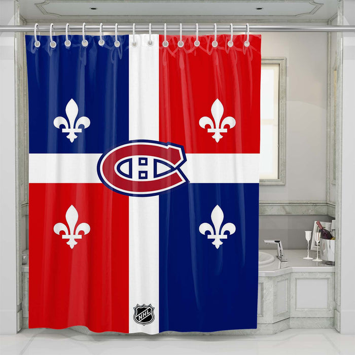 nhl montreal canadiens fence of glory shower curtains