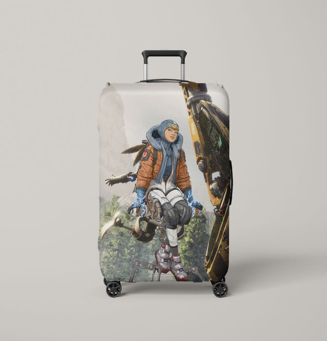 futuristic graphic wattson apex legends Luggage Covers | Suitcase