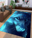 glowing wolf painting Living room carpet rugs