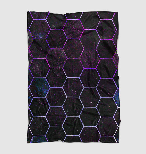 galaxy hexagon metal vibe Ultra soft fleece blanket