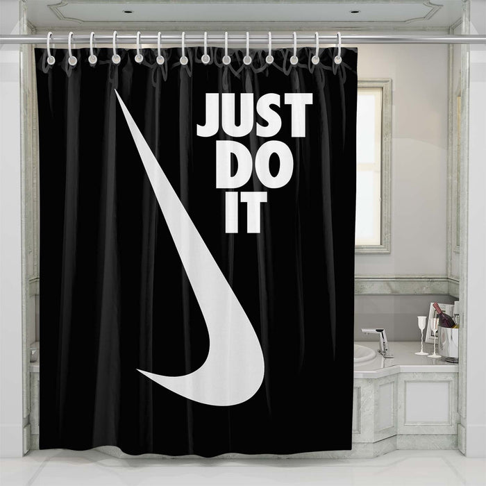 nike logo just do it shower curtains