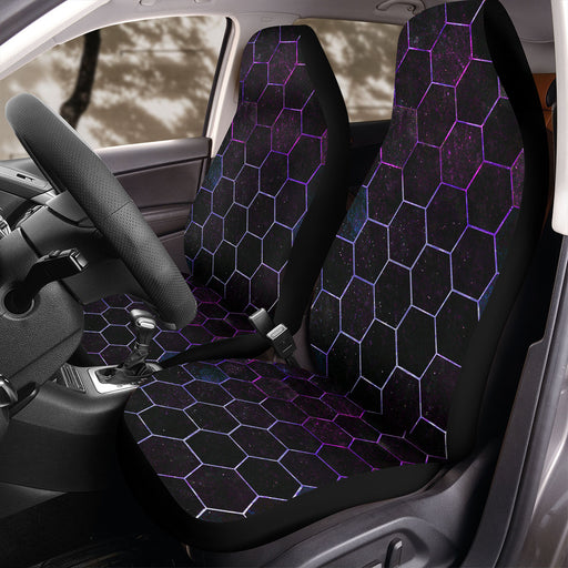 galaxy hexagon metal vibe Car Seat Covers