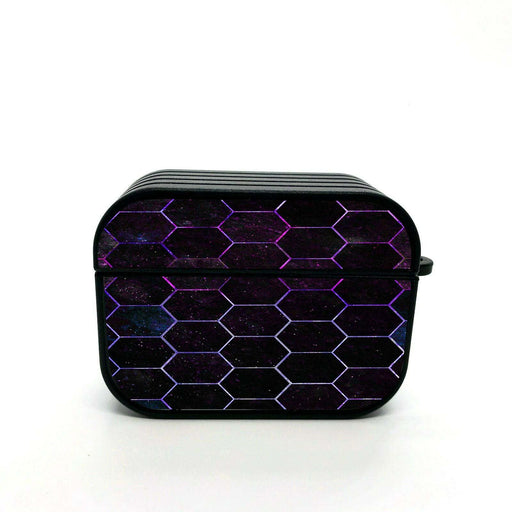 galaxy hexagon metal vibe airpods case