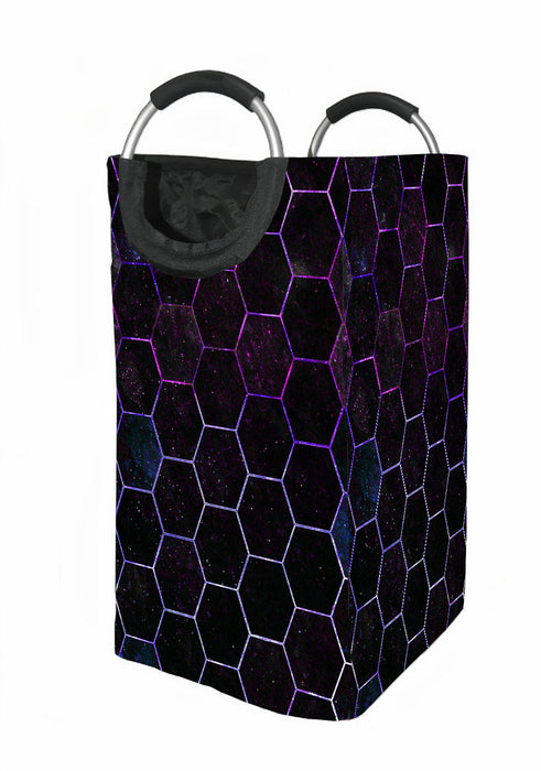 galaxy hexagon metal vibe Laundry Hamper | Laundry Basket