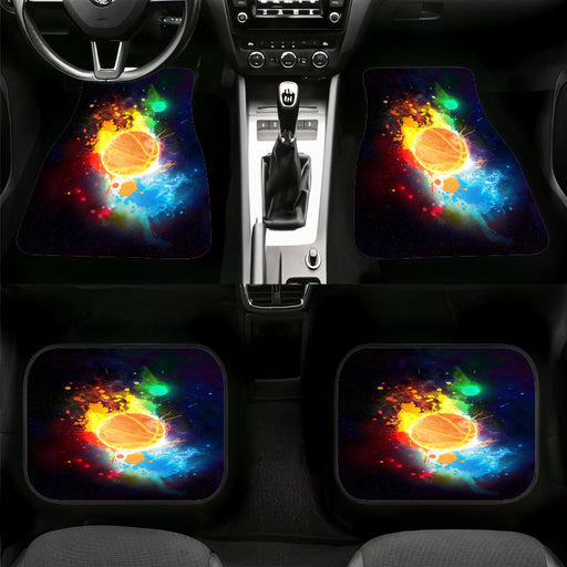 galaxy basketball colorful Car floor mats Universal fit