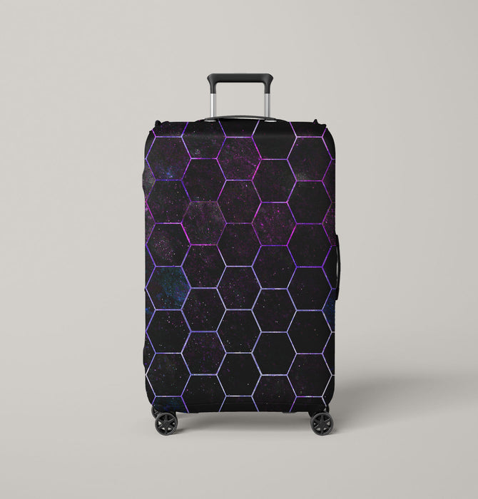 galaxy hexagon metal vibe Luggage Cover | suitcase