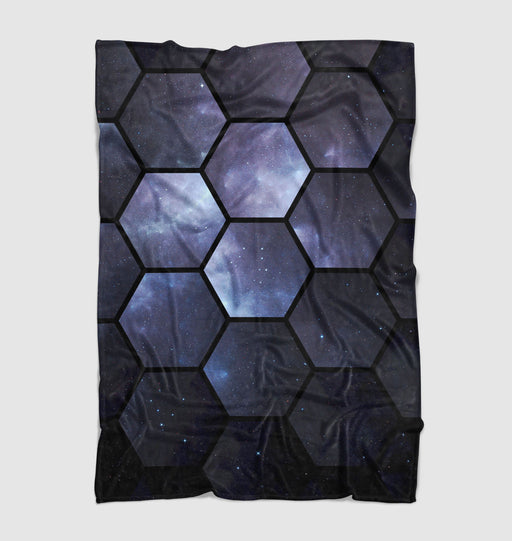 galaxy space hexagon shapes Ultra soft fleece blanket