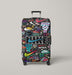 nike sticker collage Luggage Cover | suitcase