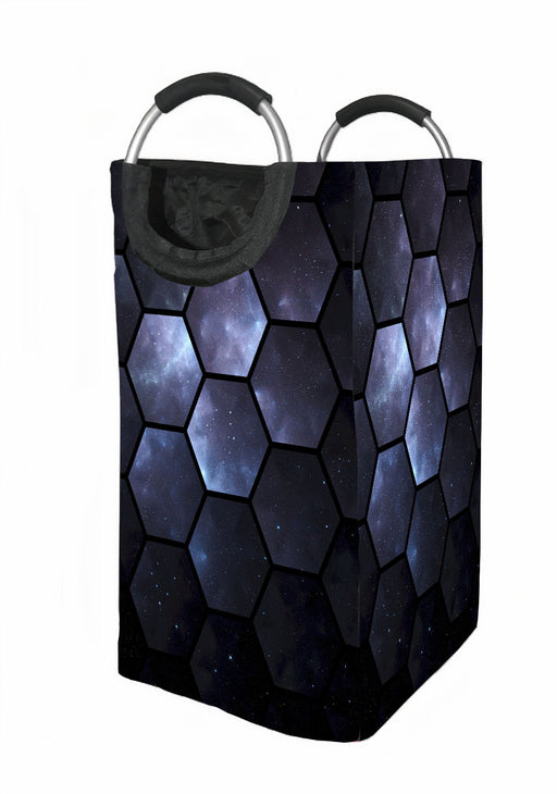 galaxy space hexagon shapes Laundry Hamper | Laundry Basket