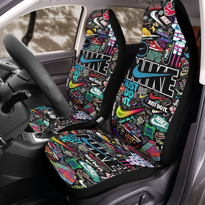 NIKE STICKER COLLAGE Car Seat Covers