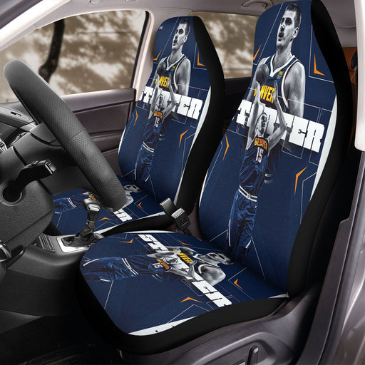 Nikola jokic denver Car Seat Covers