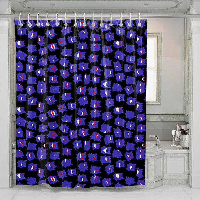 gengar purple species shower curtains
