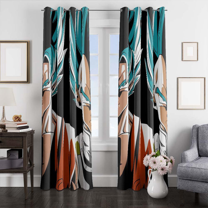 goku and vegeta window curtains