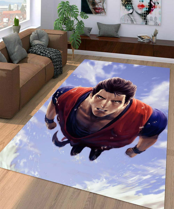 goku digital painting Living room carpet rugs