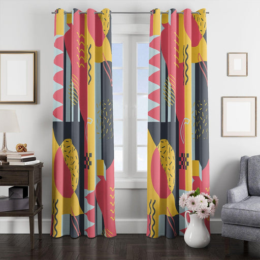 geometric shape triadic window Curtain