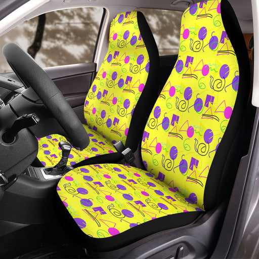 geometry an doodle pattern Car Seat Covers