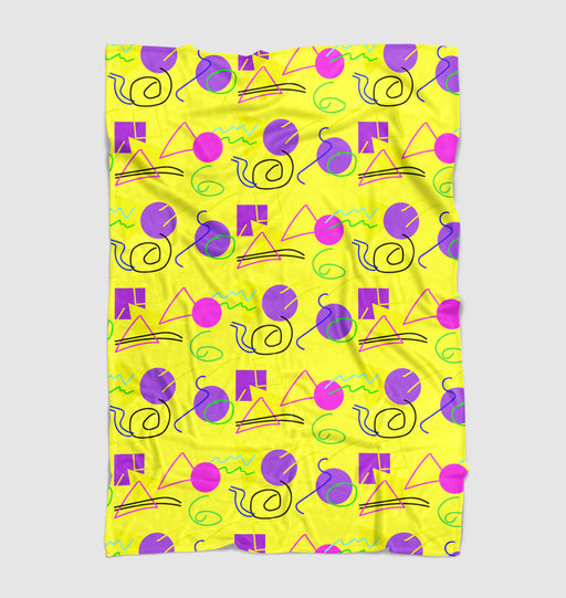 geometry an doodle pattern Ultra soft fleece blanket