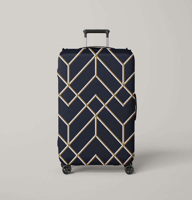 geometry golden ornament Luggage Cover | suitcase