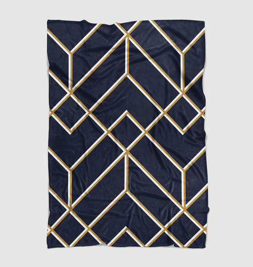 geometry golden ornament Ultra soft fleece blanket