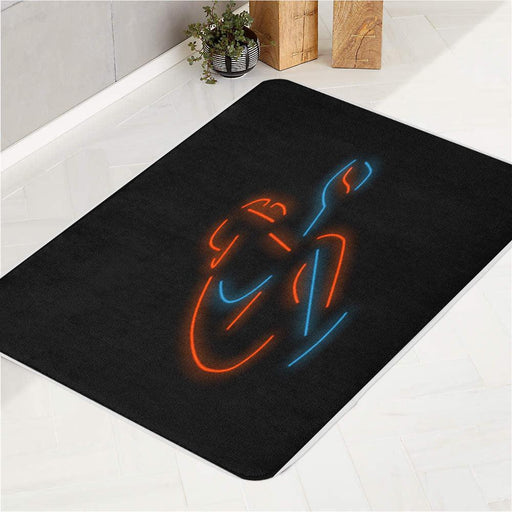 glow line mets color player bath rugs