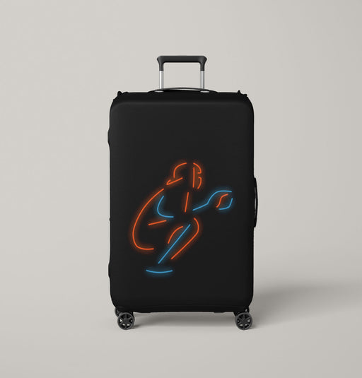 glow line mets color player Luggage Covers | Suitcase