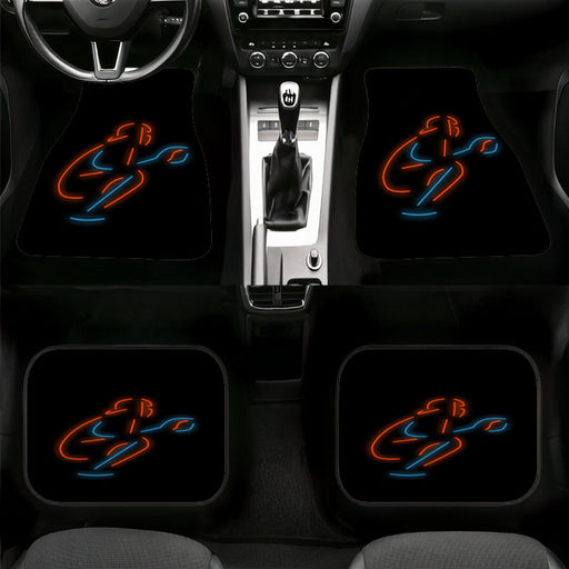 glow line mets color player Car floor mats Universal fit