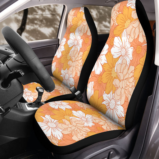 ghibli style flowers blossom Car Seat Covers