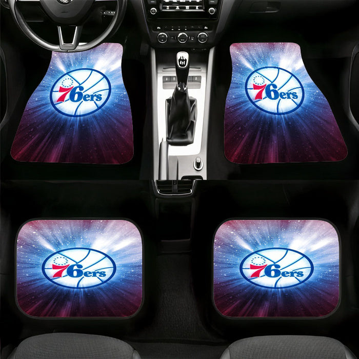 give a shine from 76ers team Car floor mats Universal fit