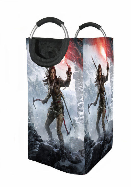 giving a fog sign tomb raider Laundry Hamper | Laundry Basket