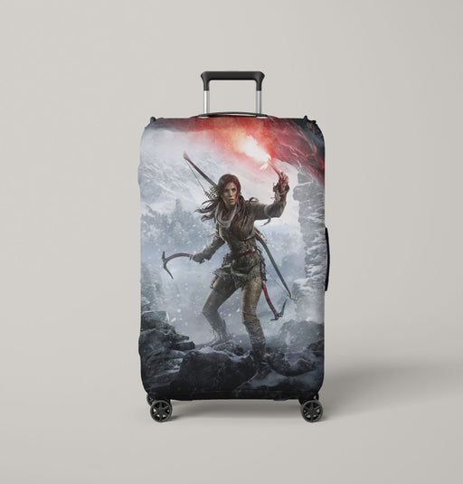 giving a fog sign tomb raider Luggage Covers | Suitcase