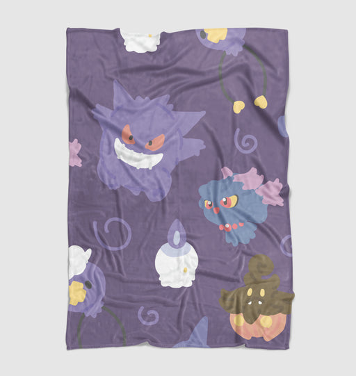 ghost type named gengar Ultra soft fleece blanket