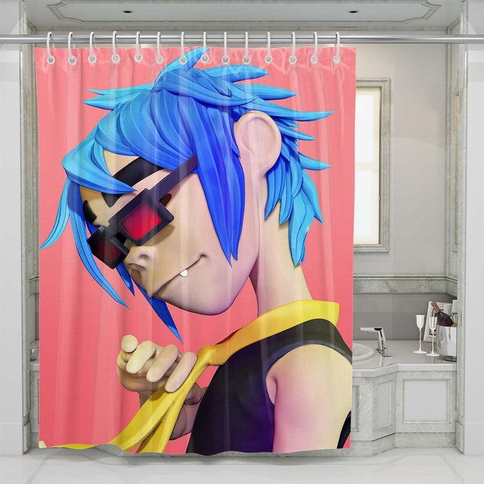 gorillaz 3d character shower curtains