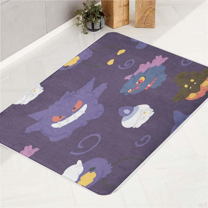 ghost type named gengar bath rugs