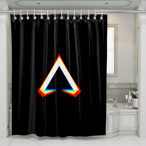 glitch icon of apex legends shower curtains