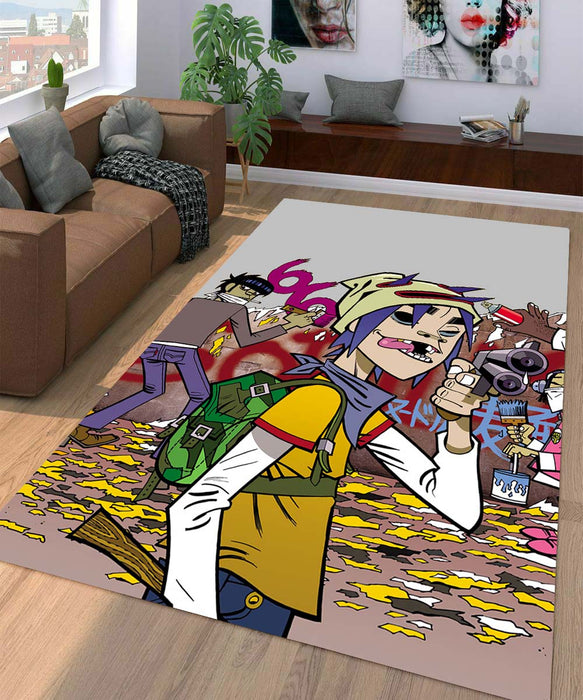 gorillaz chaos Living room carpet rugs