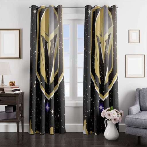 glow in the dark vgk icon hockey window Curtain