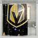 glow in the dark vgk icon hockey shower curtains