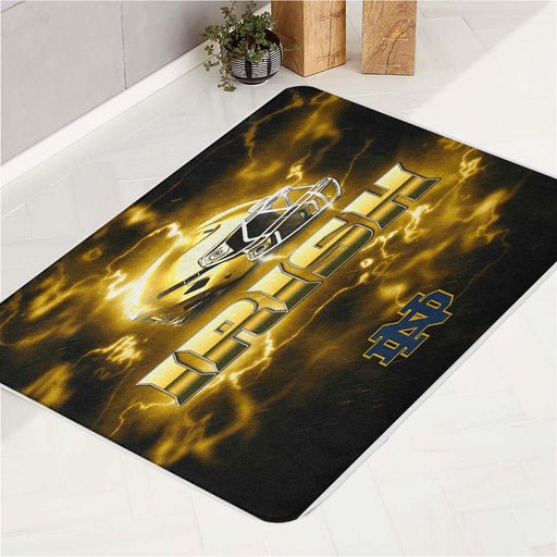 notre dame nd gold bath rugs
