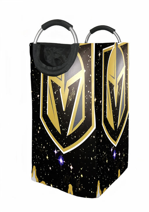 glow in the dark vgk icon hockey Laundry Hamper | Laundry Basket