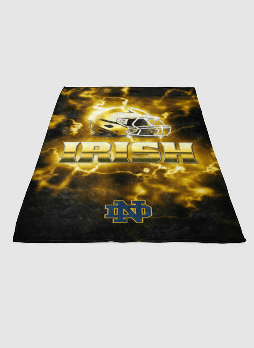 notre dame nd gold soft fleece blanket