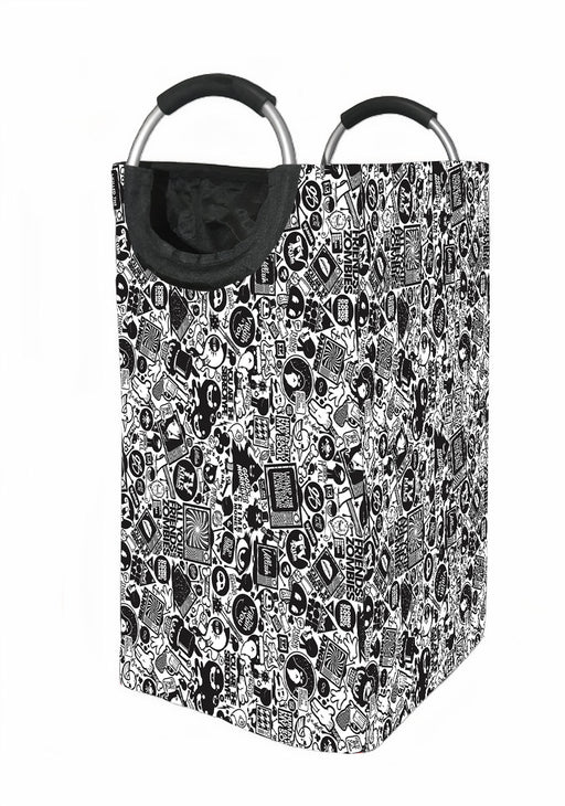 ghotic monochrome stuff Laundry Hamper | Laundry Basket