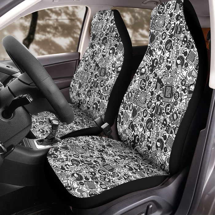 ghotic monochrome stuff Car Seat Covers