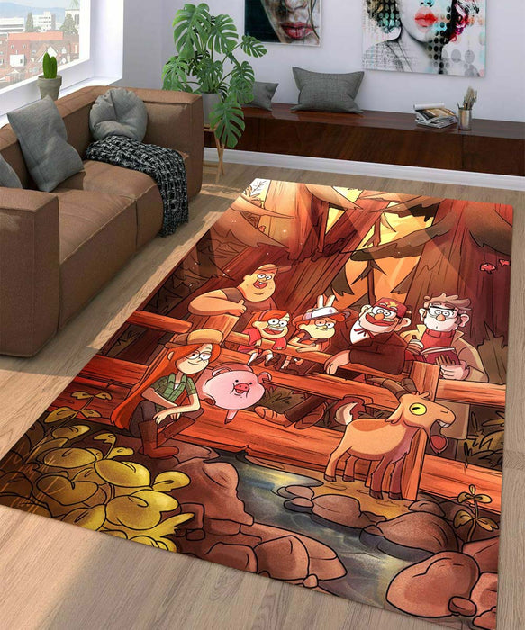 gravity falls forest Living room carpet rugs