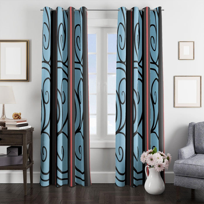 gintama anime line pattern window Curtain