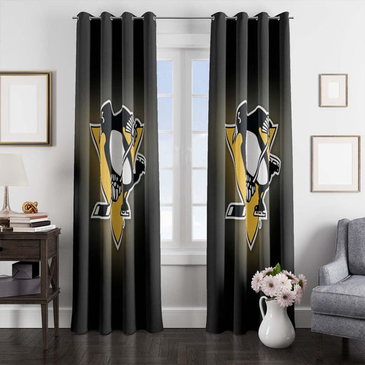 glow pittsburgh penguins nhl window Curtain