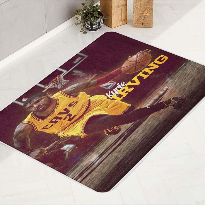 glow yellow kyrie irving cavaliers bath rugs