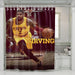 glow yellow kyrie irving cavaliers shower curtains