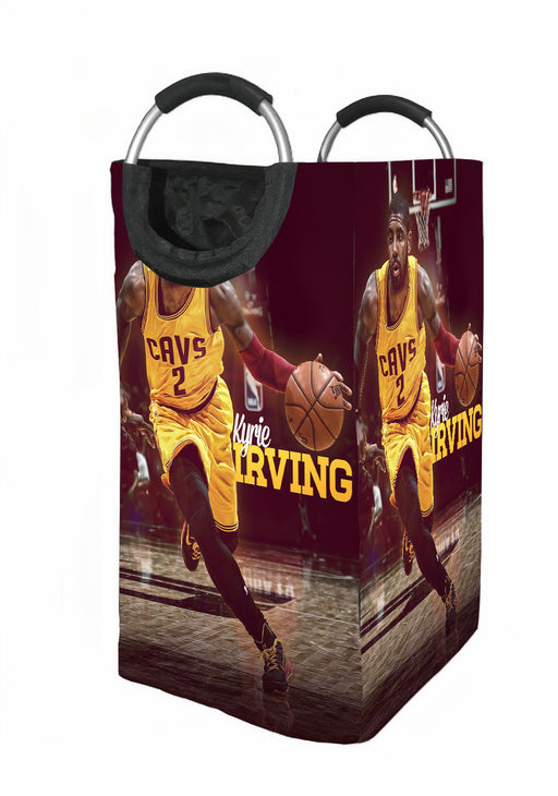 glow yellow kyrie irving cavaliers Laundry Hamper | Laundry Basket