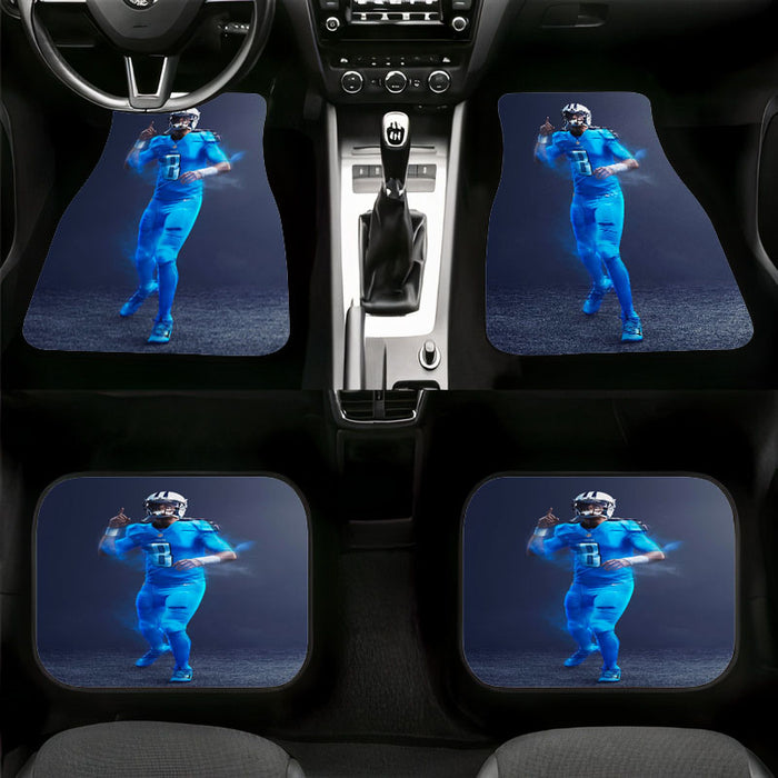 glowing blue jersey titans Car floor mats Universal fit